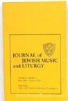 Journal Of Jewish Music and Liturgy June 1976 - Vol 1 No 1